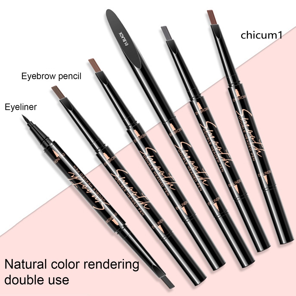 [Hàng mới về] Bút kẻ lông mày và kẻ mắt hai đầu thiết kế xoay tự động trang điểm lâu trôi | BigBuy360 - bigbuy360.vn