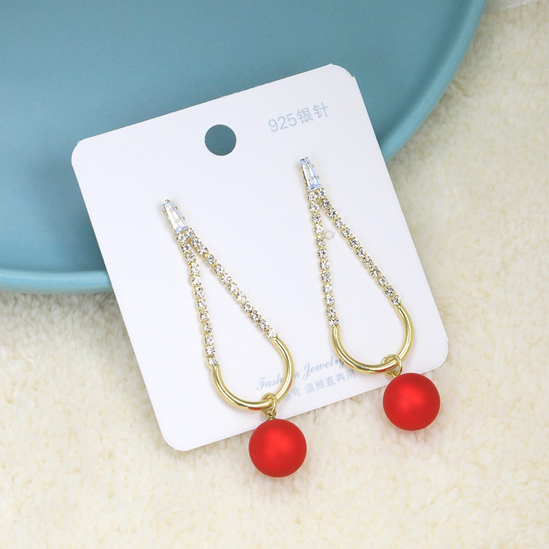 Khuyên Tai Dáng Dài Đính Ngọc Trai Phối Tua Rua Phong Cách Trung Hoa