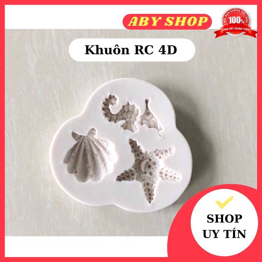 Khuôn RC 4D cua, cá, sò, sao ⚡ MẤU MỚI ⚡ khuôn làm rau câu tạo hình sò cá ngựa độc đáo lạ mắt