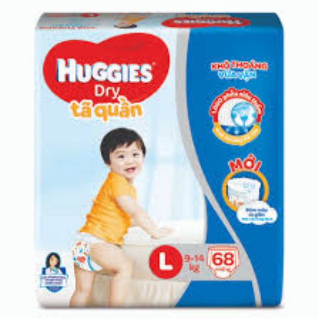 Bỉm Huggies tã quần size M 74, L 68, XL 62, XXL 56 miếng