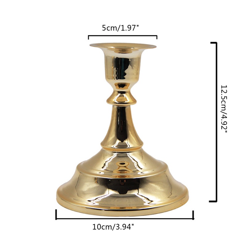 Giá Đỡ Nến Bằng Kim Loại Phong Cách Châu Âu Cổ Điển
