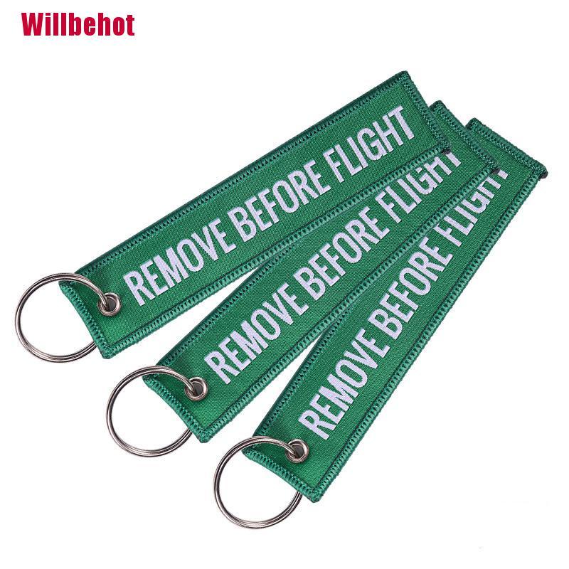 Tháo Trước Khi Bay Móc Khóa Thêu 13X