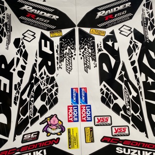 Tem rời Raider fi 2019 in trên keo trong lấy màu xe tặng tem dấn demi