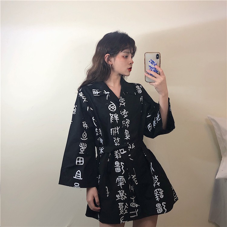 Áo sơ mi phong cách yukata