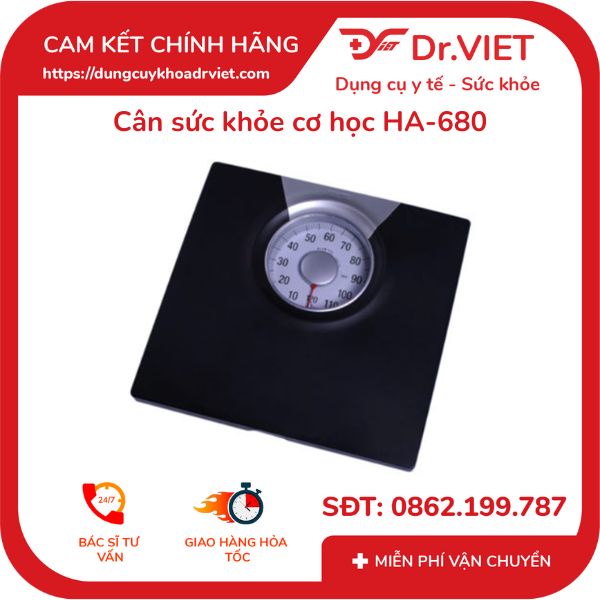 CÂN SỨC KHỎE CƠ HỌC HA-680 (HIỂN THỊ SỐ CÂN CHÍNH XÁC VỚI THIẾT KẾ ĐƠN GIẢN,SANG TRỌNG,HIỆN ĐẠI,NHIỀU MÀU SẮC) - DR VIET