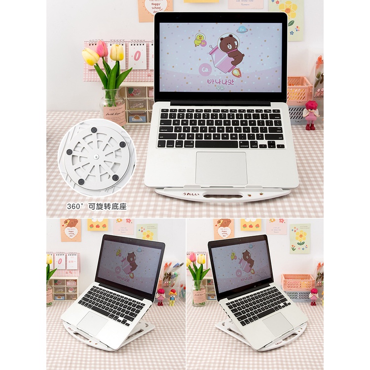 Giá đỡ laptop dễ thương, giá đỡ máy tính xách tay (Tặng kèm sticker) | BigBuy360 - bigbuy360.vn