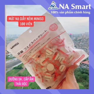 Mặt Nạ Giấy Nén Miniso Dưỡng Da Cấp Ẩm Gói 100 Viên