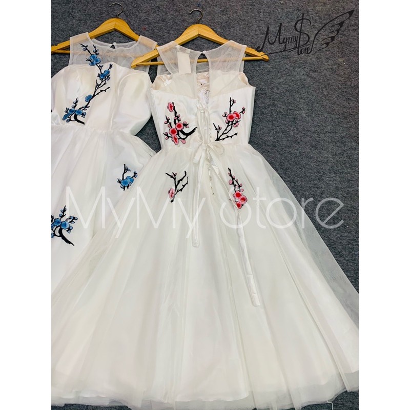 Đầm dự tiệc thêu hoa đào form ngắn xinh yêu TRIPBLE T DRESS - size M/L ( ảnh/video thật) MS140Y