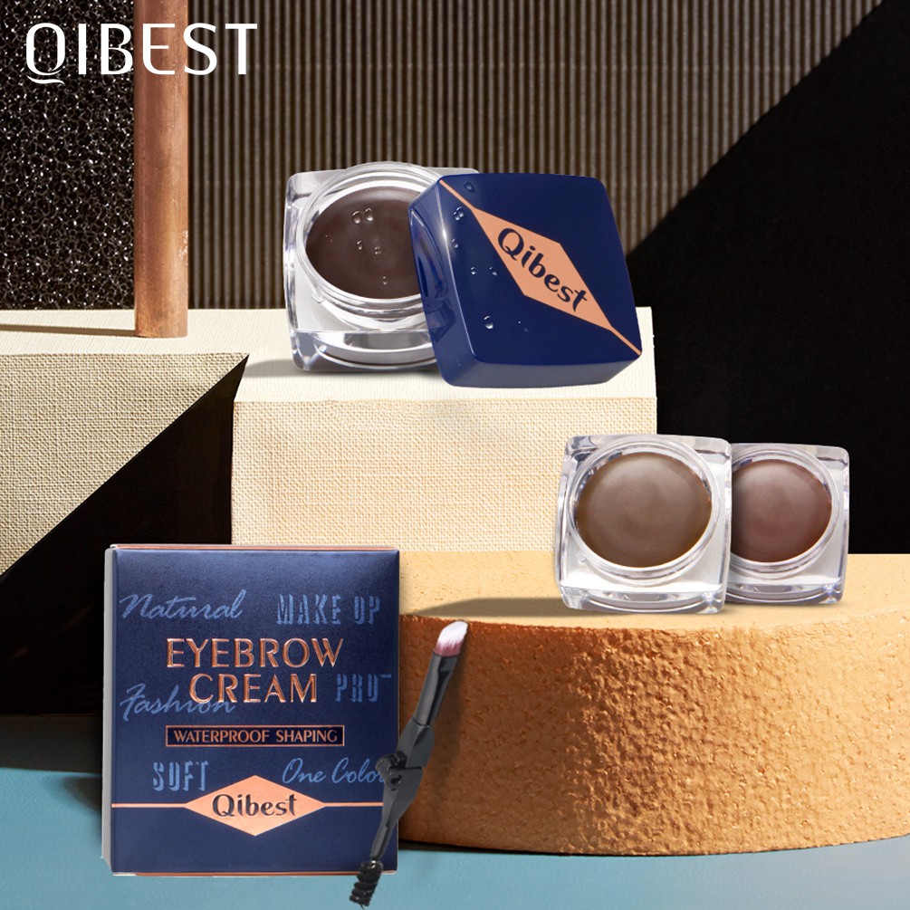 Kem kẻ lông mày QIBEST trang điểm chống thấm nước lâu trôi không nhòe 6 màu tùy chọn 40g | BigBuy360 - bigbuy360.vn