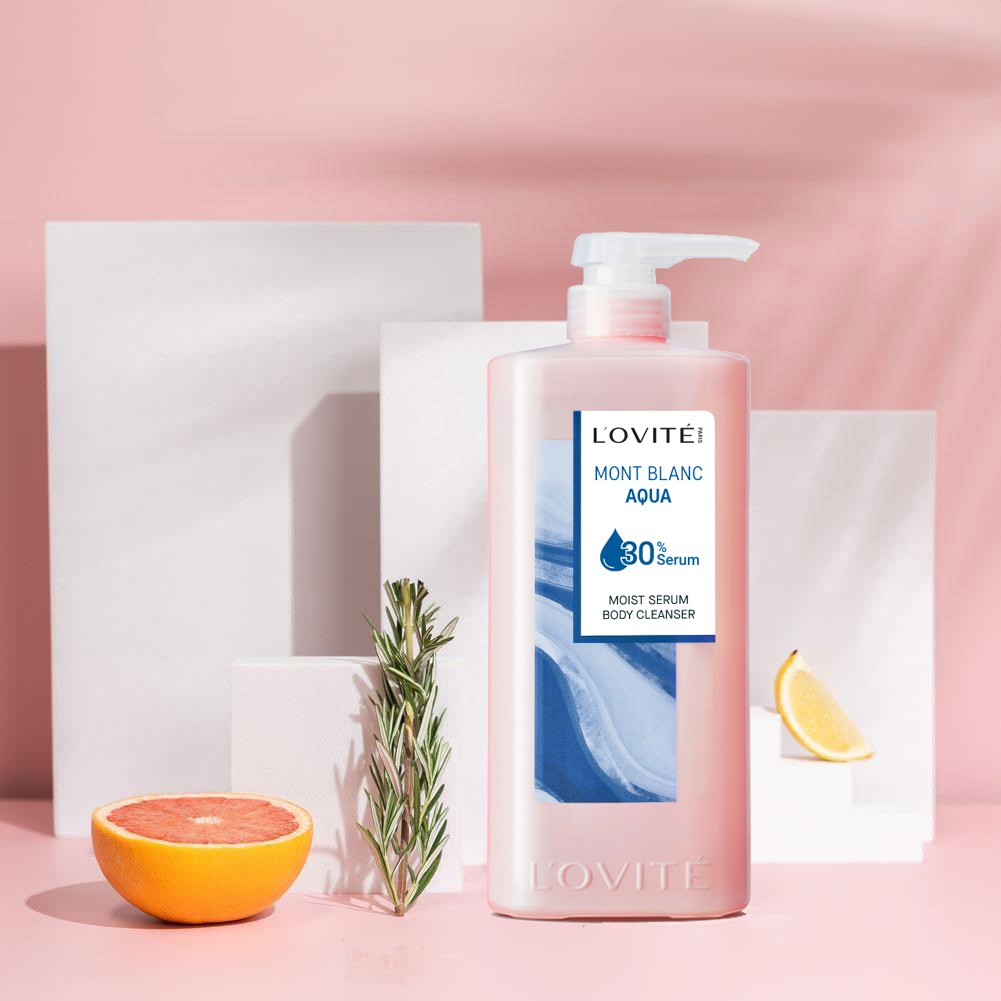 Sữa Tắm L'ovité Moist Serum Mont Blanc Aqua Dưỡng Ẩm 700ml
