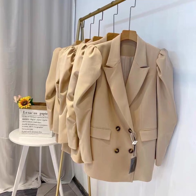 (Order) HÀNG THIẾT KẾ CAO CẤP ÁO BLAZER OVERSIZE TAY BỒNG RETRO | BigBuy360 - bigbuy360.vn