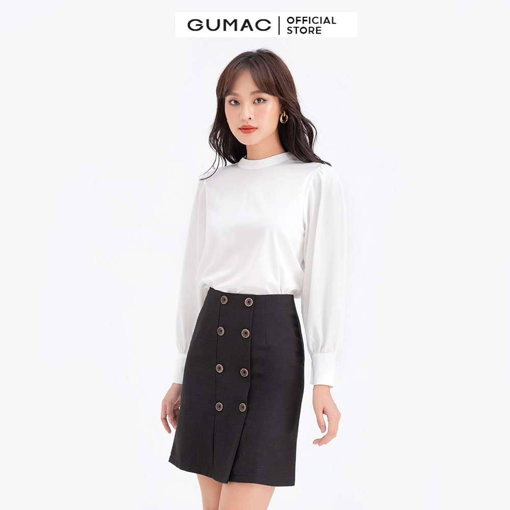 Chân váy phối nút GUMAC nhiều màu năng động VB632 | BigBuy360 - bigbuy360.vn