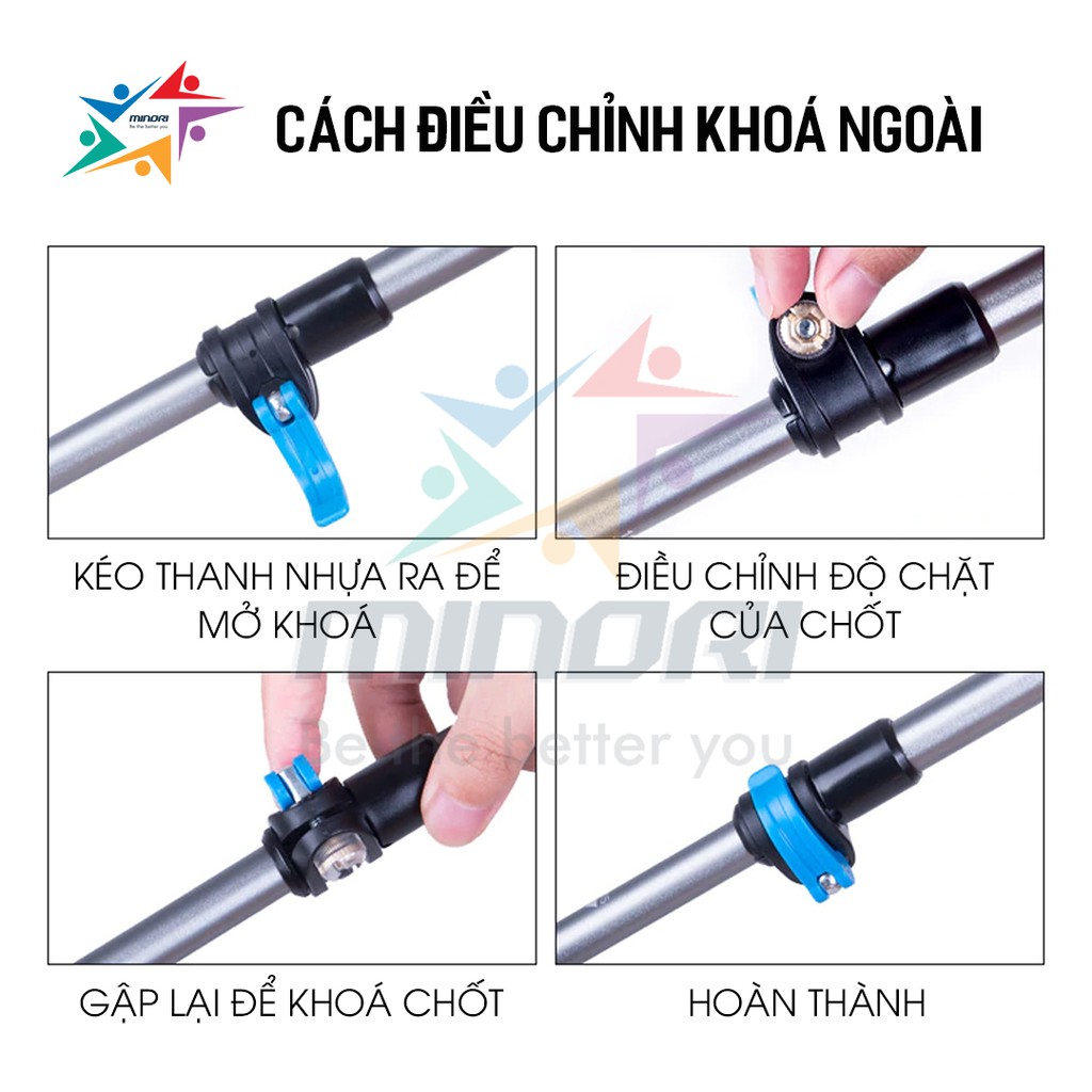 Gậy Leo Núi Carbon Chạy Trail Thể Thao Aonijie E4205 - Siêu Nhẹ, Có Thể Gấp Gọn