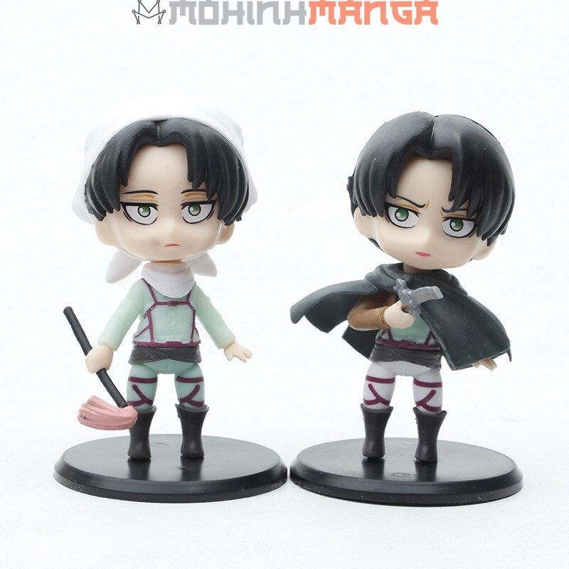 Mô hình chibi 6 nhân vật Attack on titan Đại chiến titan Levi Jean Historia Annie Sasha Armin Erwin Eren Yeager Mikasa