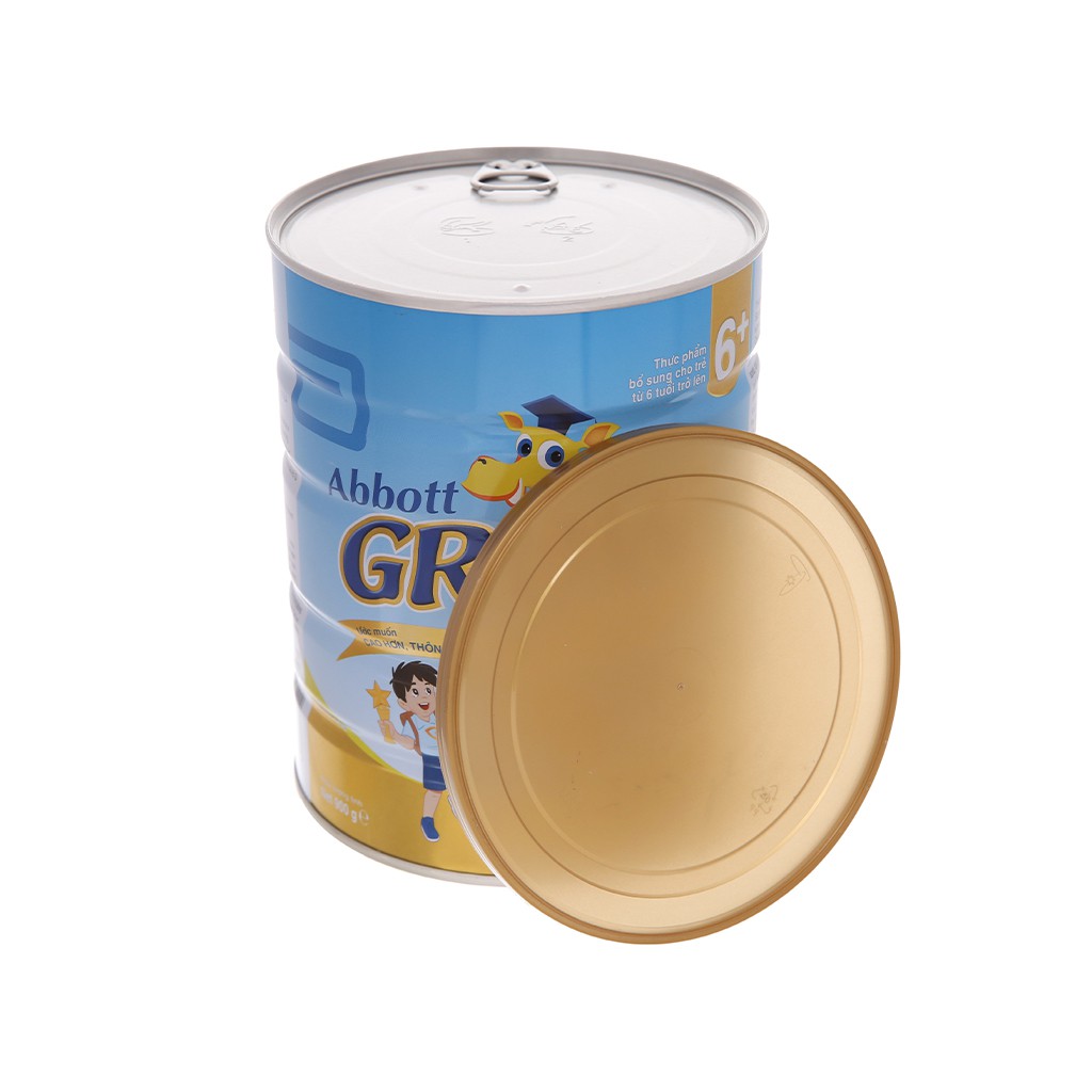 Sữa bột Abbott Grow Gold 6+ hương Vani (900g) tặng bộ 02 ly sứ cao cấp