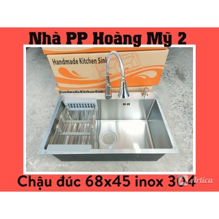 Chậu rửa chén bát inox 304 chậu đúc kt 6845