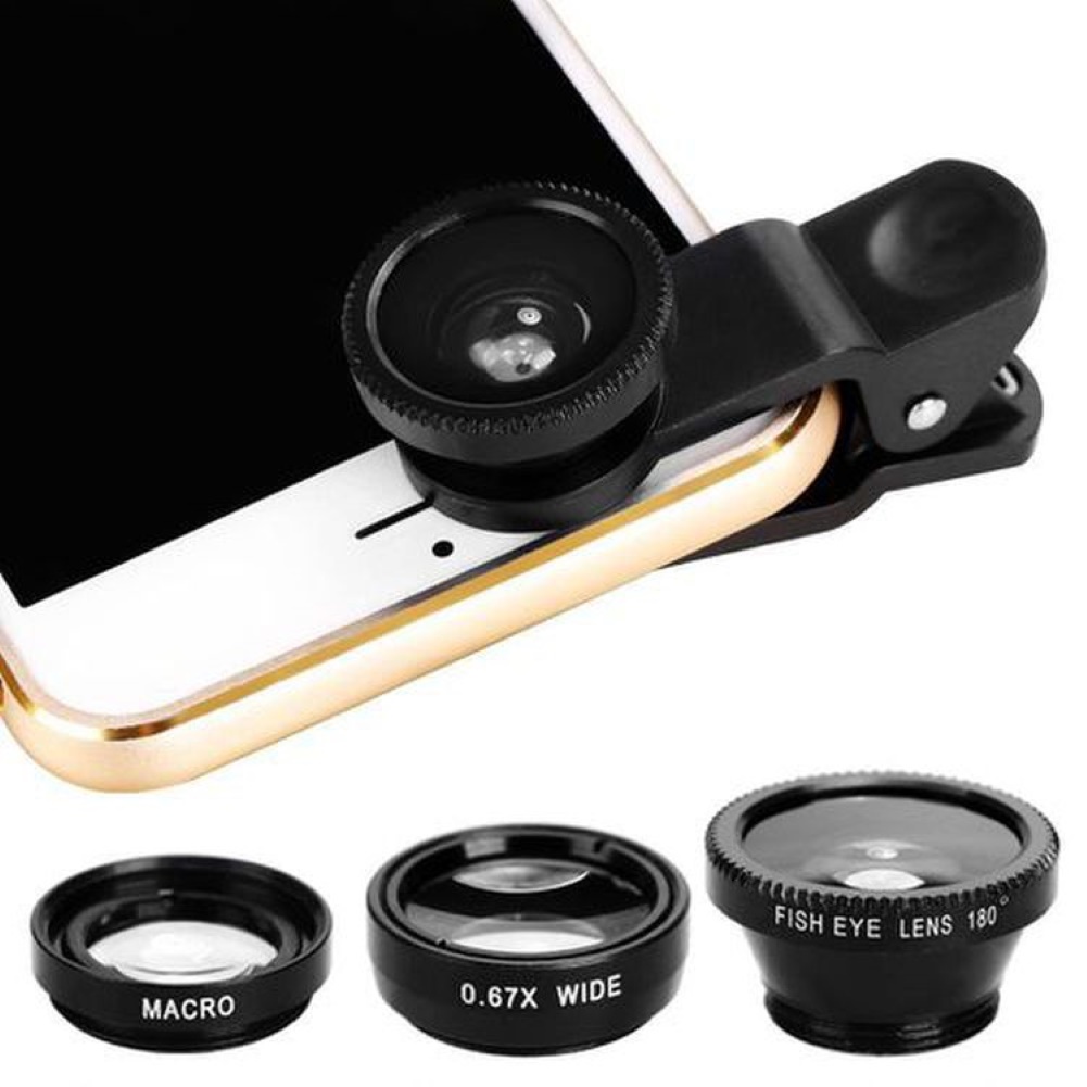 Ống kính macro góc rộng 0.65X 3 trong 1 cho điện thoại