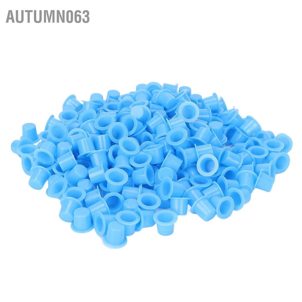 Autumn063 1000 cái Hình Xăm Mực Sắc Tố Cốc Dùng Một Lần Nhựa Màu Xanh Lông Mày Môi Mắt Bột