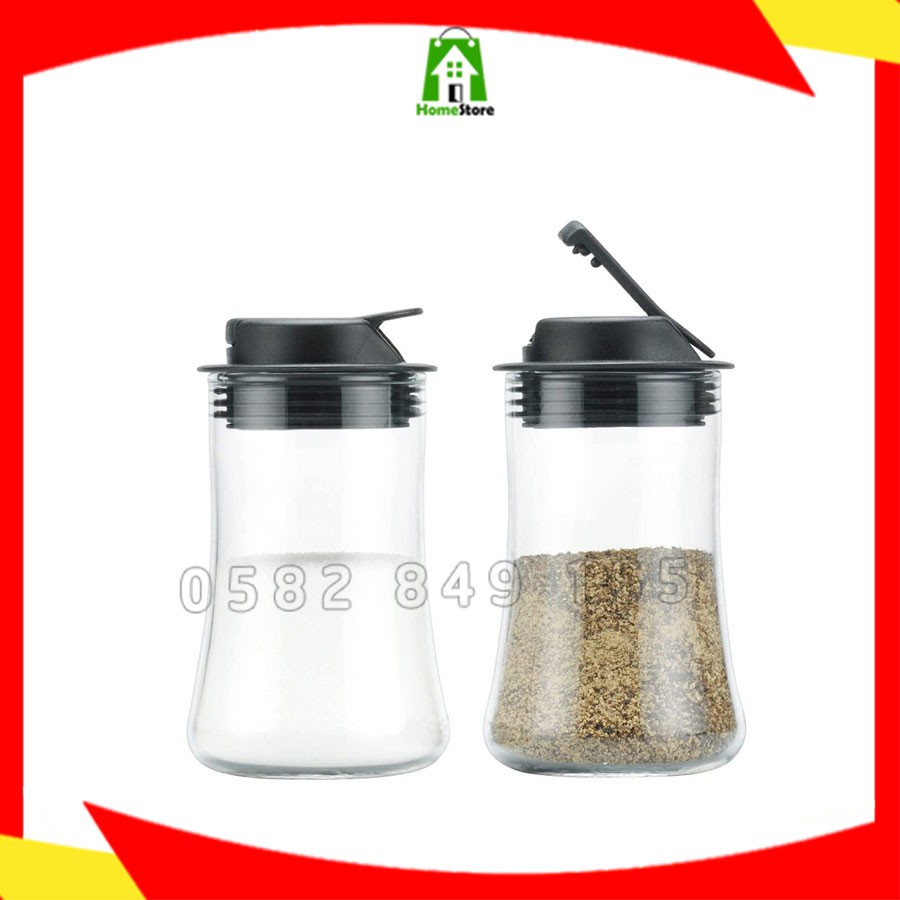 [NHẬT BẢN] Hũ đựng gia vị muối tiêu bột ngọt bằng thủy tinh cao cấp Iwaki - 120ml @KT5031-BKSP