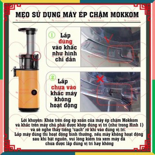 [CHÍNH HÃNG - ẢNH THẬT] Máy ép chậm trái cây MOKKOM, ép trái cây siêu kiệt bã cực gọn nhẹ - Bảo hảnh 6 Tháng