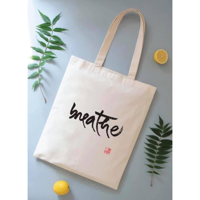 Túi Canvas Làng Mai 5 mẫu thư pháp - sư ông Thích Nhất Hạnh