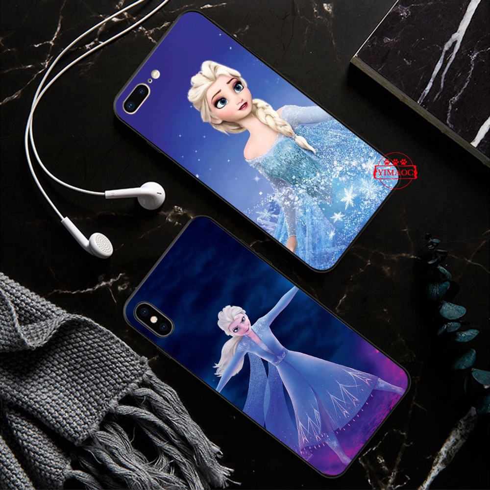 iPhone XS Max XR X 11 Pro 7 8 6 6S Plus Snow Queen Elsa Soft Case