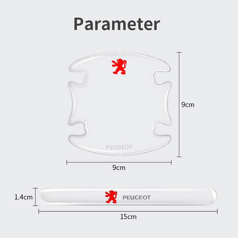 Miếng Dán Bảo Vệ Tay Nắm Cửa Xe Ô Tô Peugeot 5008 4008 308 208 207