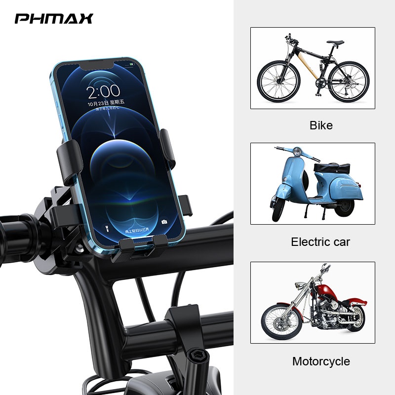 Giá đỡ điện thoại PHMAX có thể xoay 360° và điều chỉnh cho xe máy