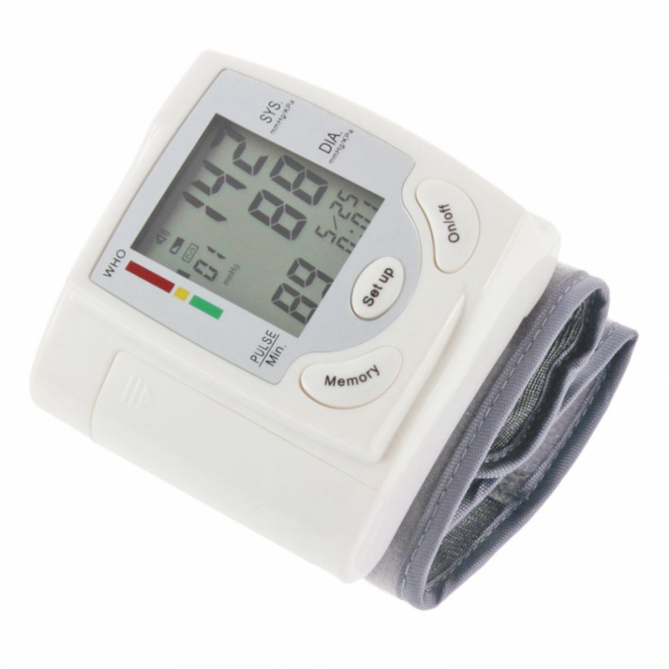 (BH 1 ĐỔI 1) Máy đo huyết áp kỹ thuật số tự động đeo cổ tay tiện lợi, Máy đo huyết áp tự động, nhanh chóng, chính xác!!!