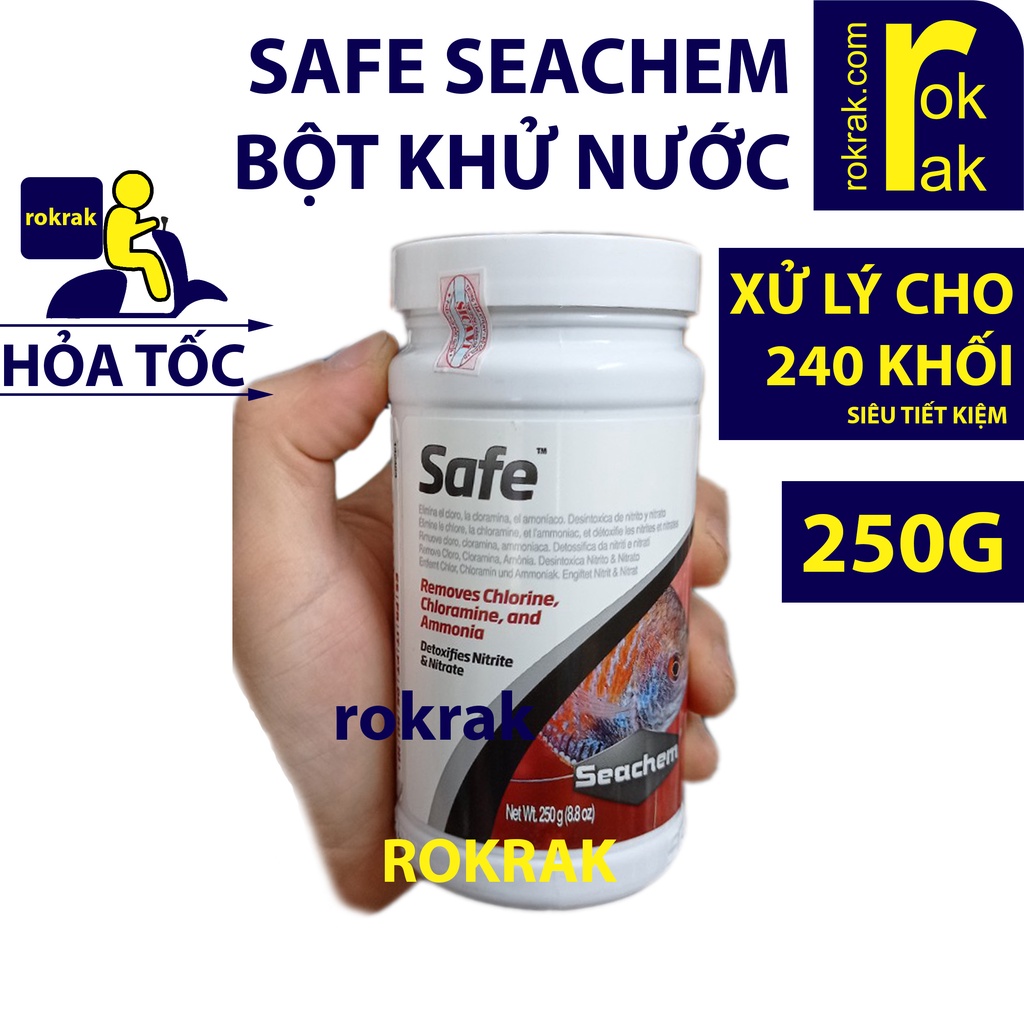 Xử Lý Nước Seachem Safe Nuôi cá tép An toàn - Hủ 250 gram NGUYÊN TEM
