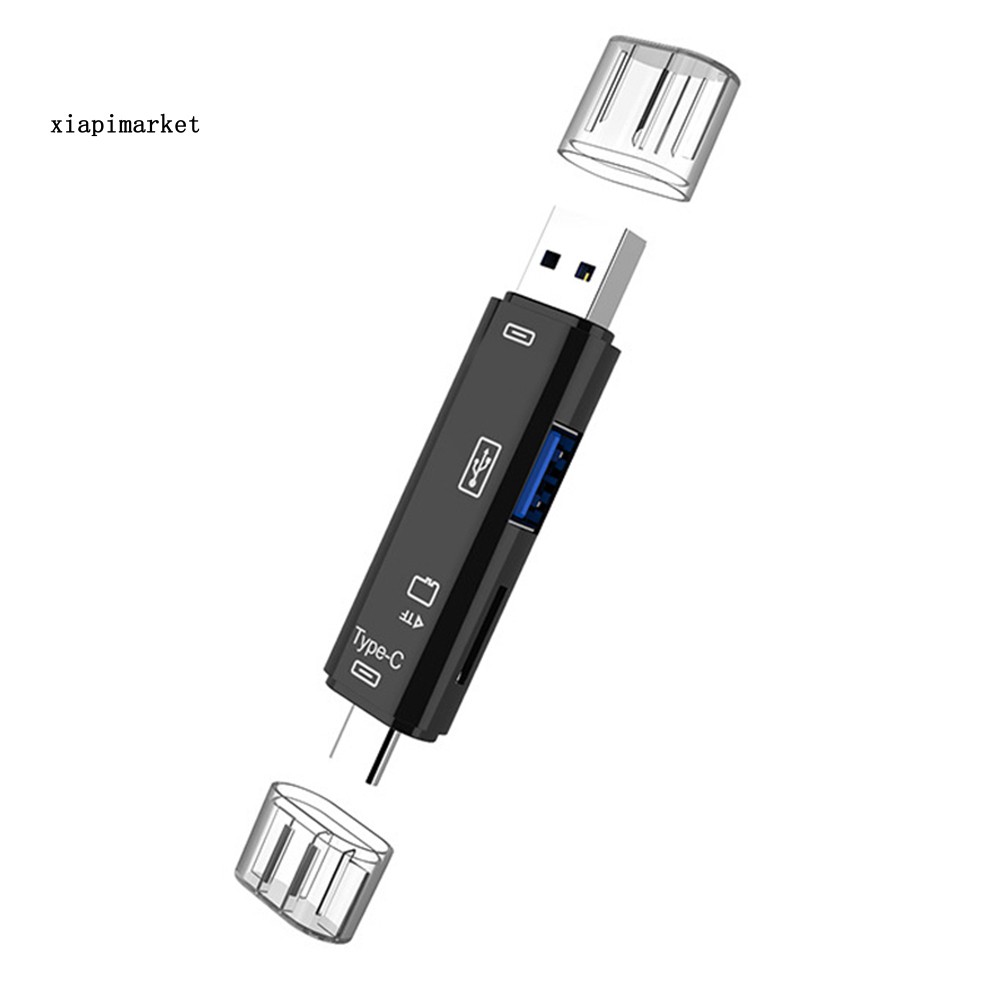 Đầu Đọc Thẻ 5 Trong 1 Usb 3.0 Type-C Micro Otg Tf