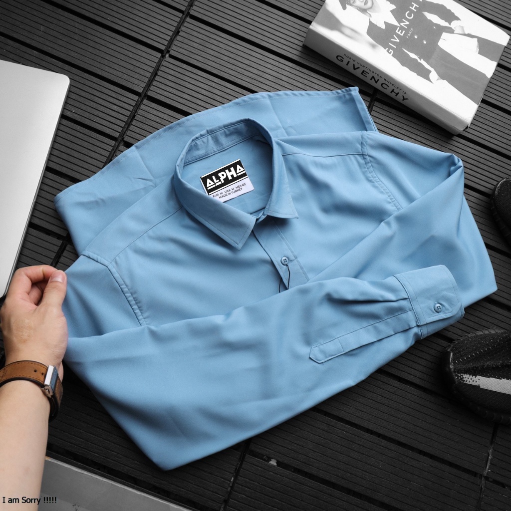 Áo sơ mi nam dài tay chất cotton lụa chống nhăn thấm hút bảng màu basic dễ phối GEN08