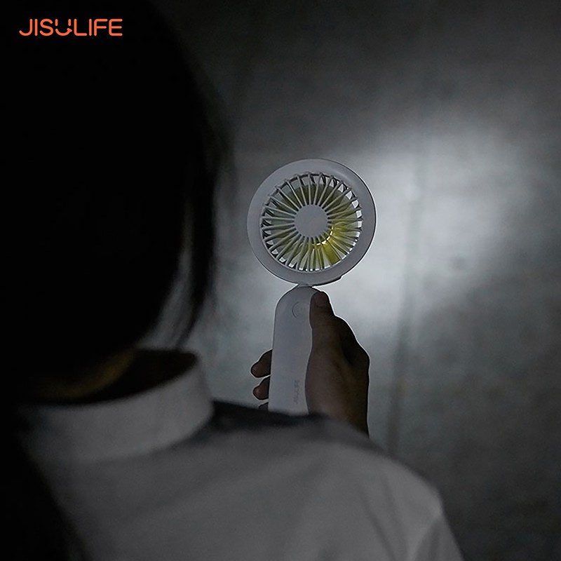 Quạt mini xoắn vạn năng Jisulife FA15_Định hình mọi kiểu dáng, kết hợp đèn chiếu sáng, sử dụng lên tới 10h