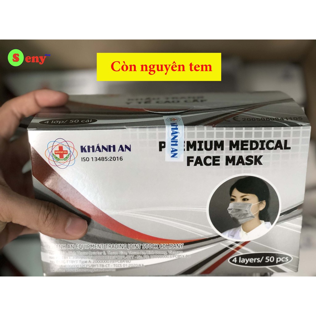 Khẩu trang y tế 4 lớp Kháng Khuẩn Khánh An Hộp 50 Cái - Màu Xám | BigBuy360 - bigbuy360.vn