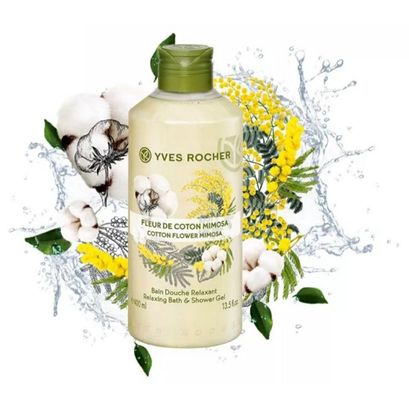 Gel tắm hương hoa Mimosa Cotton Flower Mimosa Relaxing Bath And Shower Gel 200ml