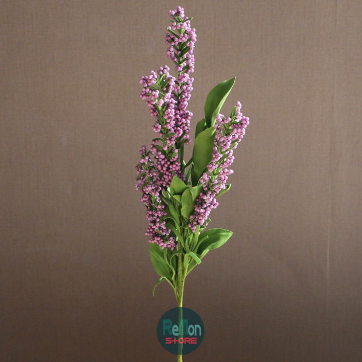 Cành hoa oải hương lavender tím (búp to) hoa giả cao cấp trang trí nhà cửa tiệc cưới, đạo cụ chụp ảnh