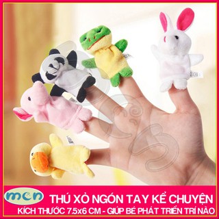 thú bông xỏ ngón tay / rối tay hình thú - kể chuyện, tăng phát triển trí não cho bé
