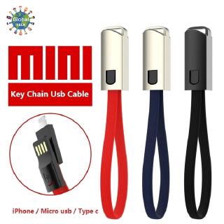 Móc khóa kiêm dây cáp sạc/truyền dữ liệu 2.1 cổng USB sang Type-C dành cho điện thoại Android