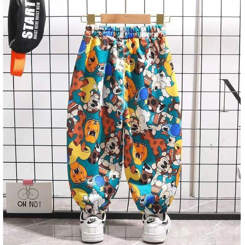 Quần Dài Thể Thao In Họa Tiết Hoạt Hình Phong Cách Phương Tây Thời Trang Mùa Hè 2022 Cho Bé