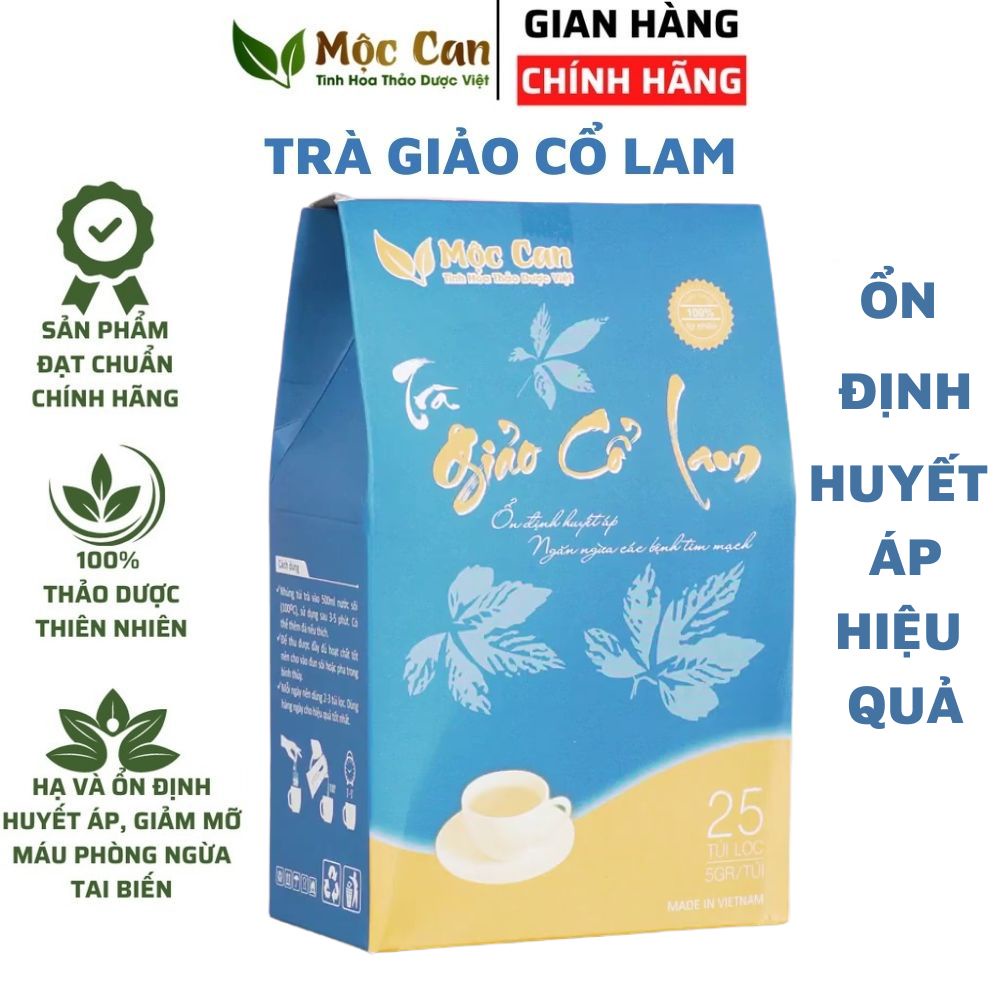 Trà túi lọc Giảo Cổ Lam ổn định huyết áp, giảm mỡ máu, phòng và hỗ trợ xơ vữa mạch máu, bình ổn huyết áp