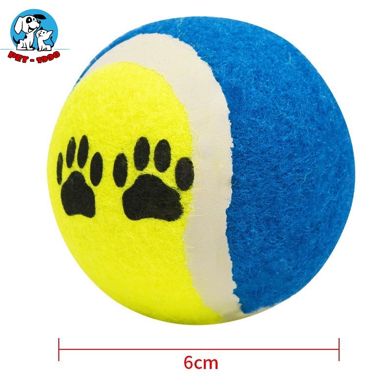 Đồ Chơi Bóng Tennis Họa Tiết Hình Dấu Chân Dễ Thương Cho Chó Mèo