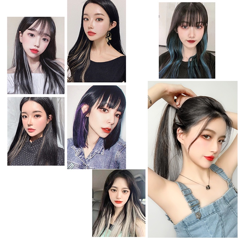 Kẹp Tóc Giả Dài 28 Màu Tùy Chọn Bằng synthetic