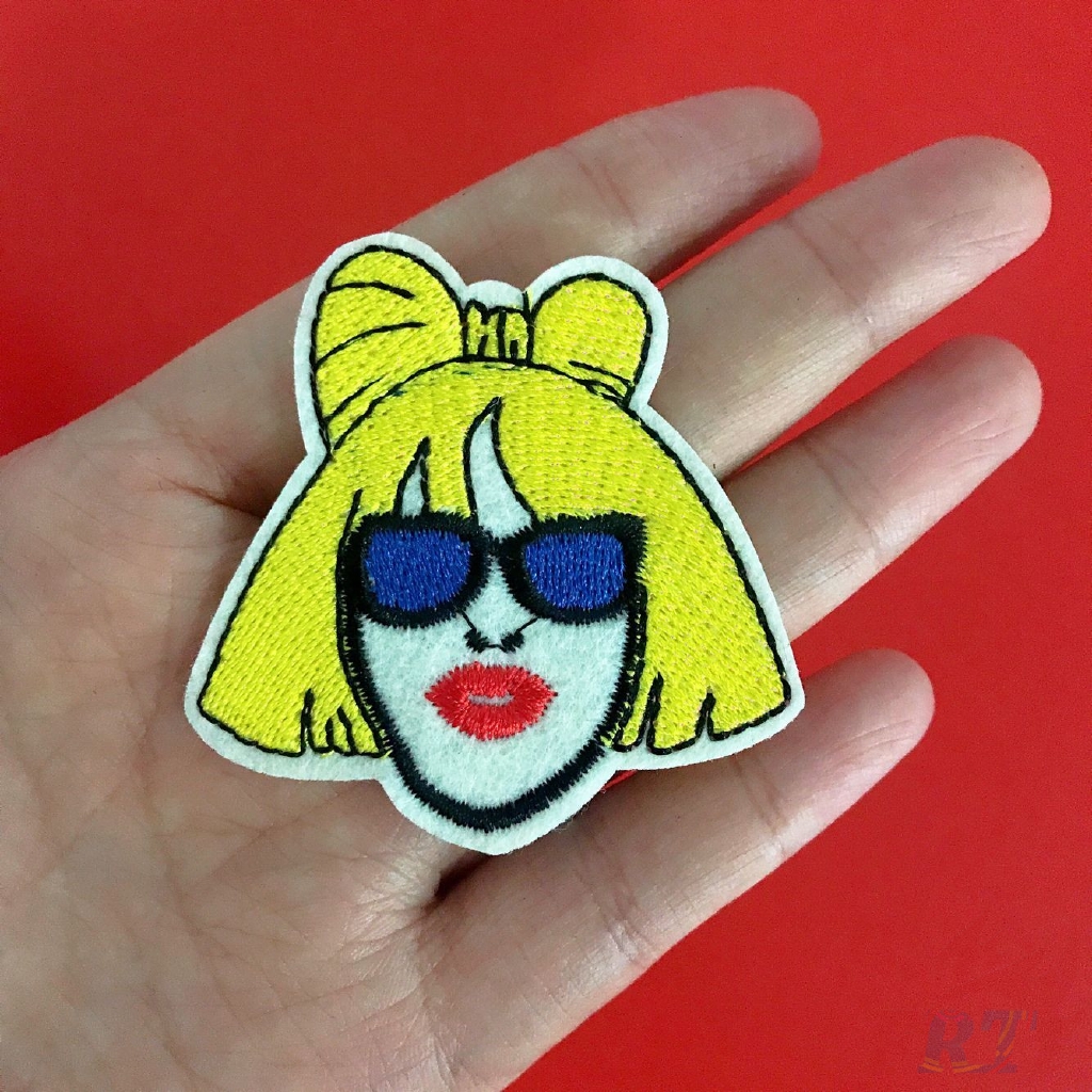 Miếng dán quần áo hình trái tim xinh xắn（ ☸ Super Star - Lady Gaga Patch ☸）