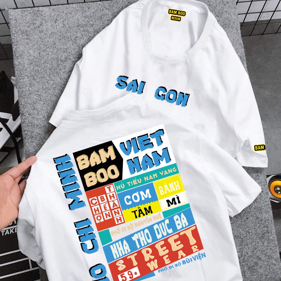 Áo Thun SÀI GÒN Unisex Áo Phông HỒ CHÍ MINH BamBoo 63 Tỉnh Thành Việt Nam