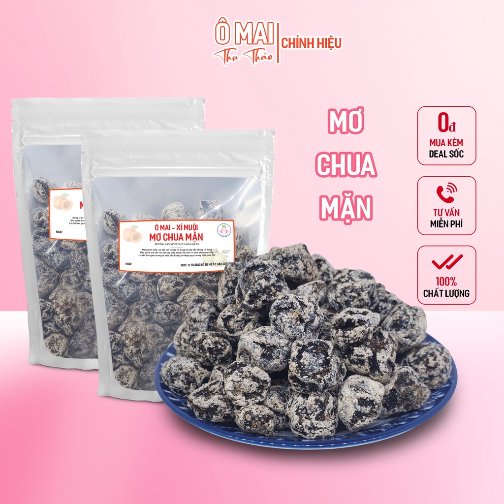 Ô Mai Xí Muội Mơ Vị Chua - Mặn, Giúp Giảm Nghén, Tăng Cường Vitamin C