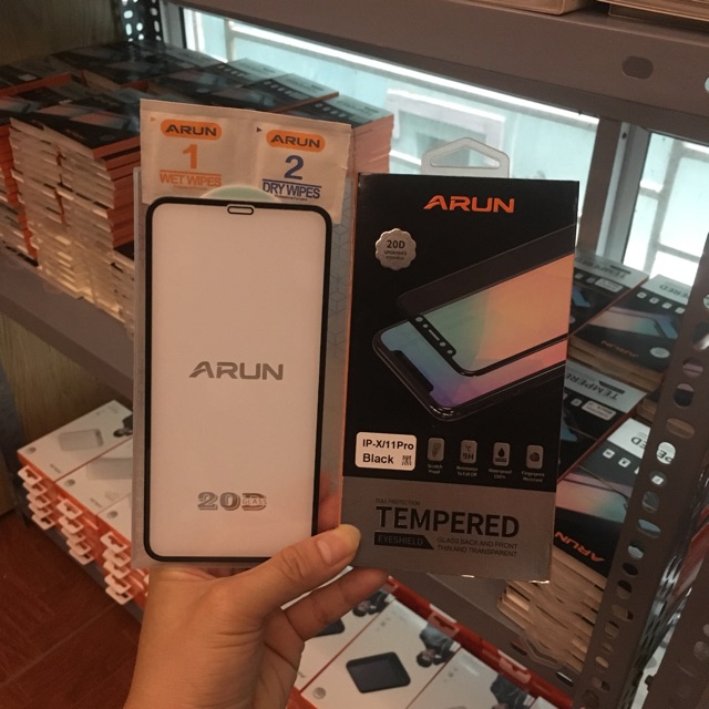 Cường lực full màn hình 20D Arun chính hãng