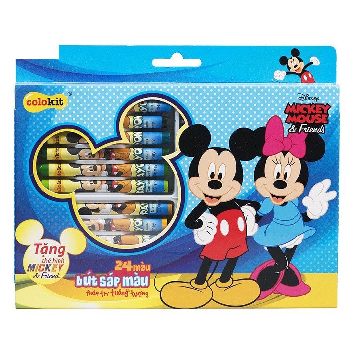 [Mã BMINCU50 giảm 50K đơn 250K] Bút Sáp Màu Mickey thiên long colokit