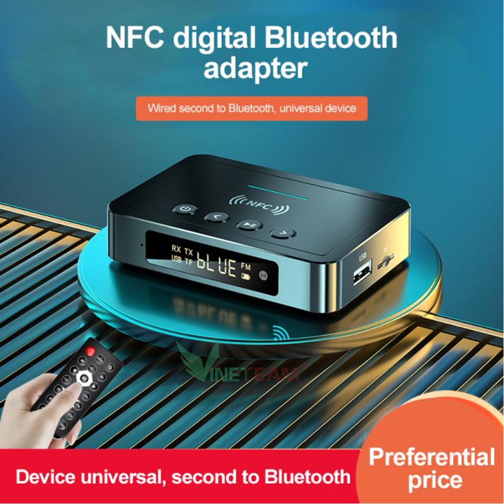 Thiết bị nhận bluetooth không dây NFC M6 Âm Thanh Stereo 3.5Mm Jack Cắm Aux Không Dây  Dành Cho loa và Amply RCA -dc4546