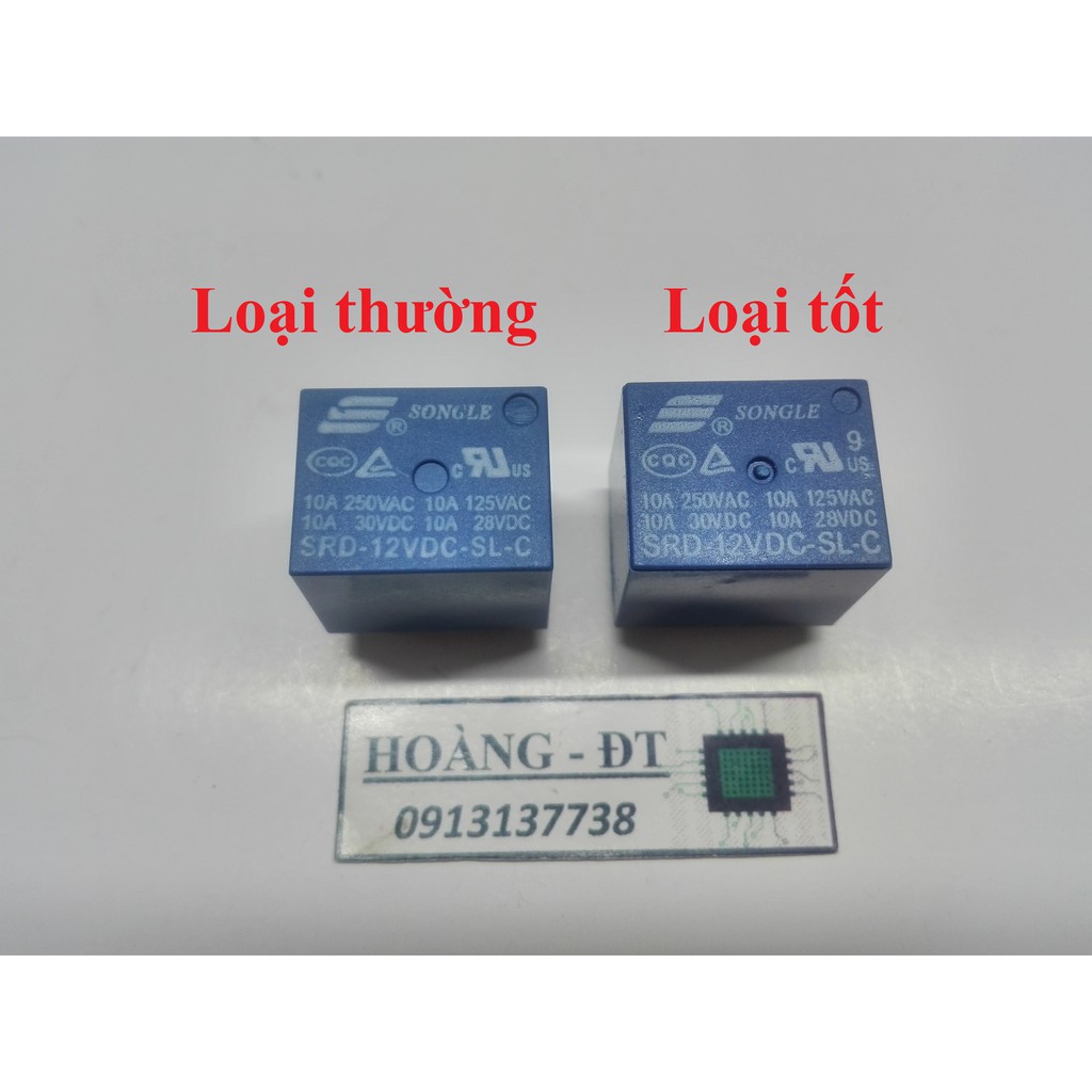 Relay (rờ le) 5 chân SongLe 3v/ 5v/ 12v/ 24v/ 48v 10a 95