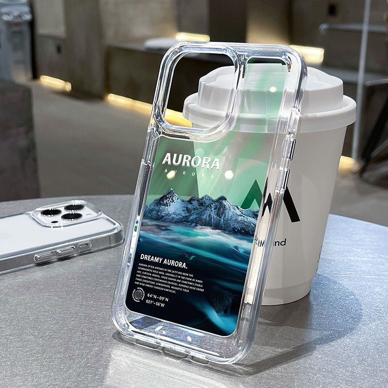 SANRIO Ốp Điện Thoại Cứng Trong Suốt Chống Sốc In Hình Ngọn Núi Cho iPhone 14 11 13 12 X XS Pro Max xr Mini xr